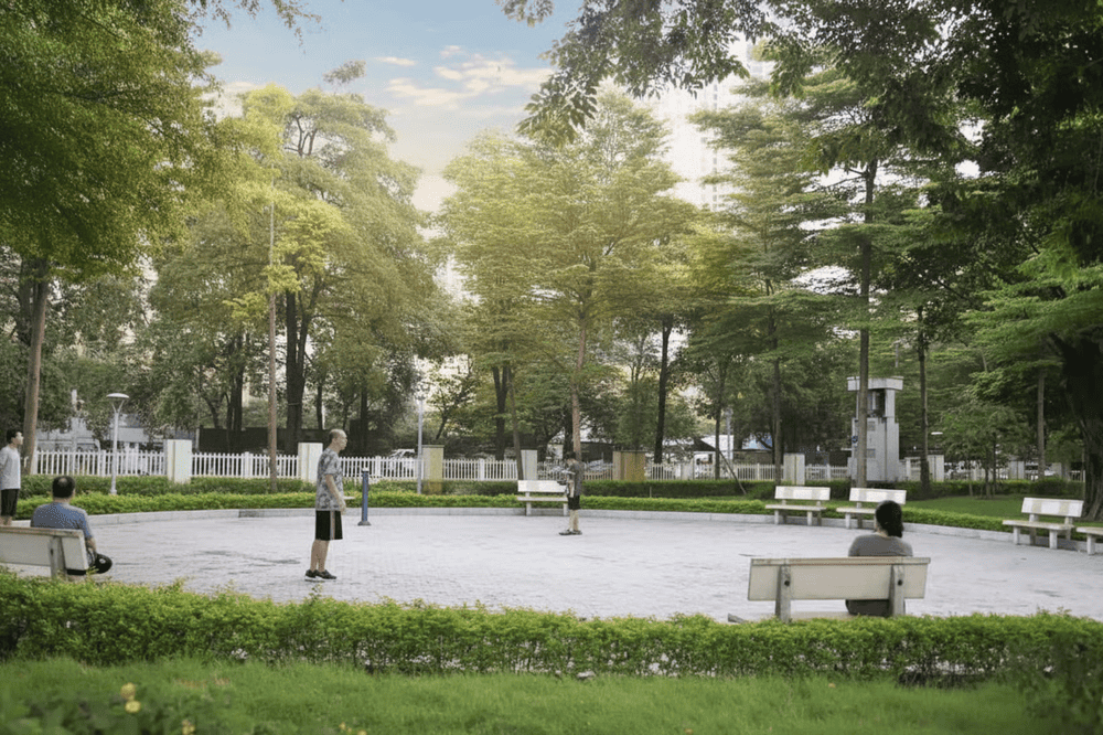 Công viên Thanh Xuân là nơi sinh hoạt của nhiều cư dân lân cận